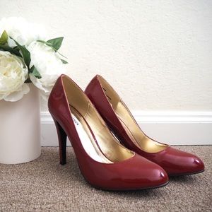 Steve Madden Dark Red Patent Heels